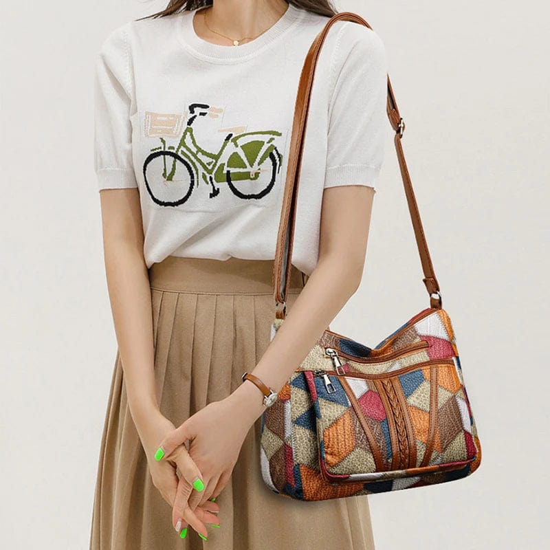 Alva | Straw-Effect Shoulder Bag