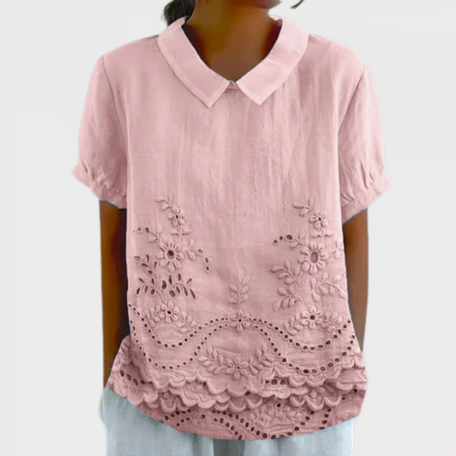 Bea | Floral Embroidered Shirt
