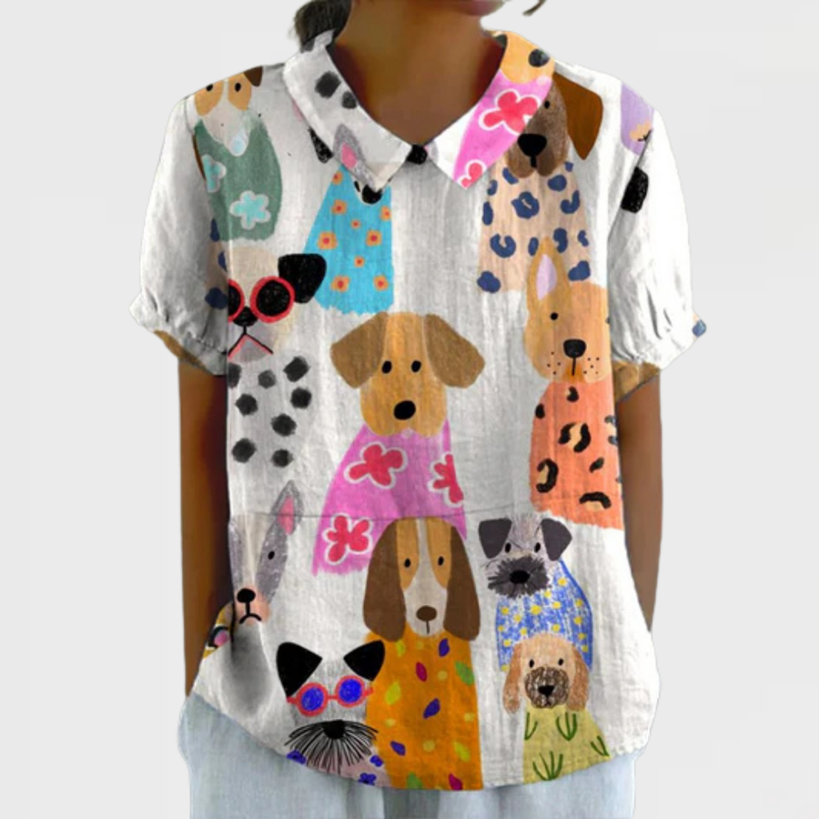 Pippa | Dog Print Shirt