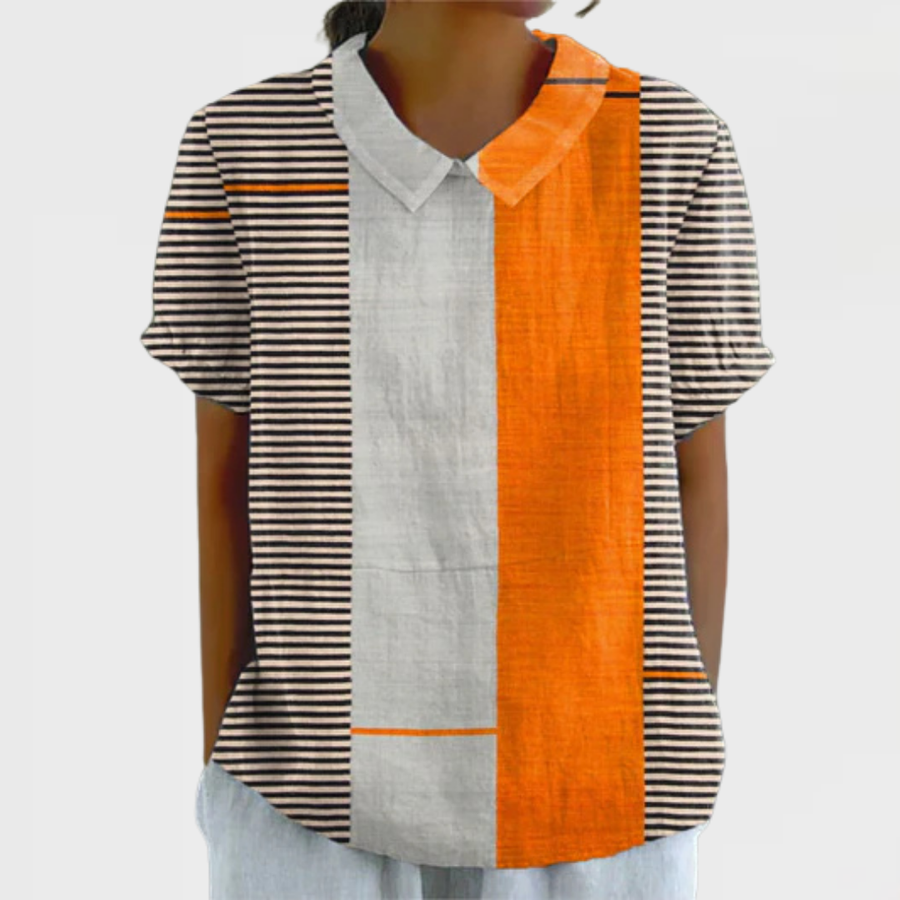 Skye | Colour Block Striped Shirt