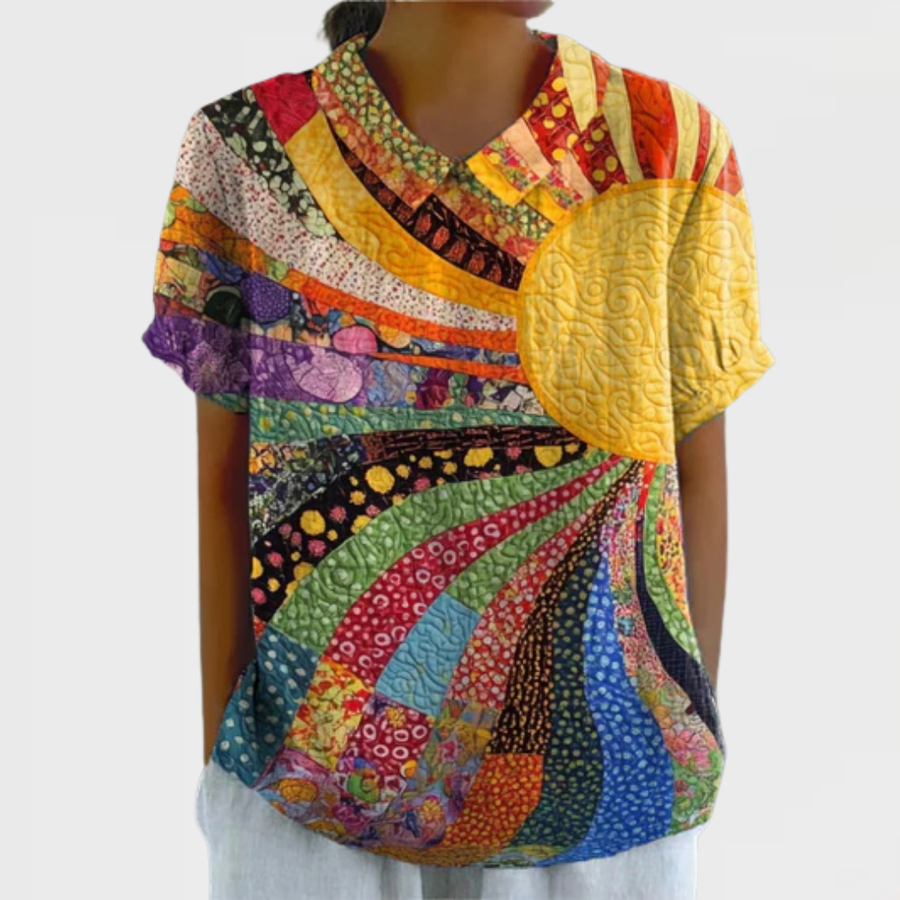 Elle | Sunburst Patchwork Shirt