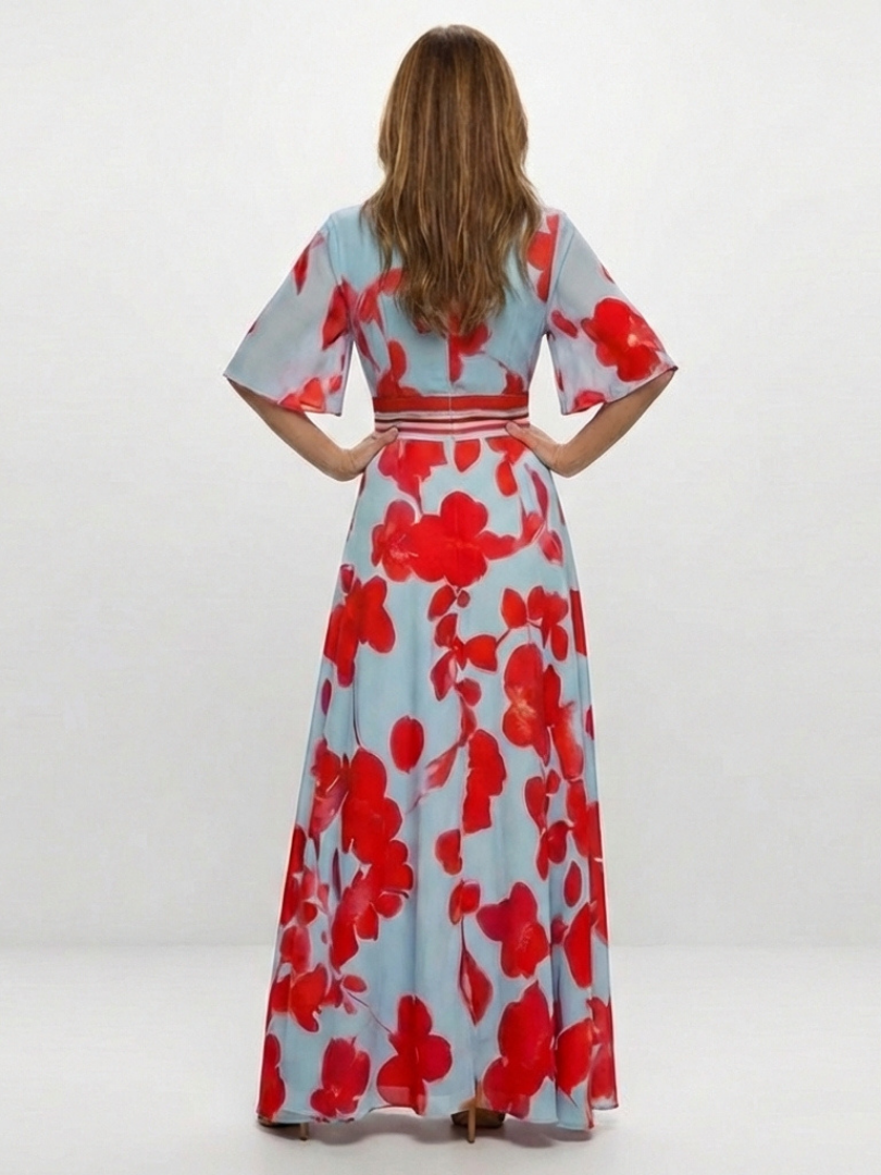 Isla | V Neck Floral Maxi Dress