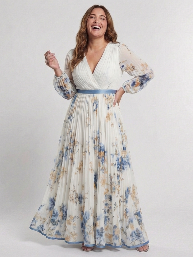 Seraphina | Long Sleeve Floral Maxi Dress