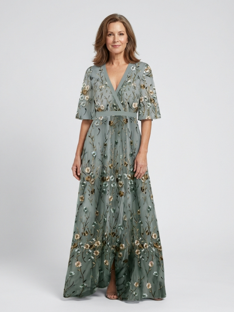 Harper | Floral V Neck Maxi Dress