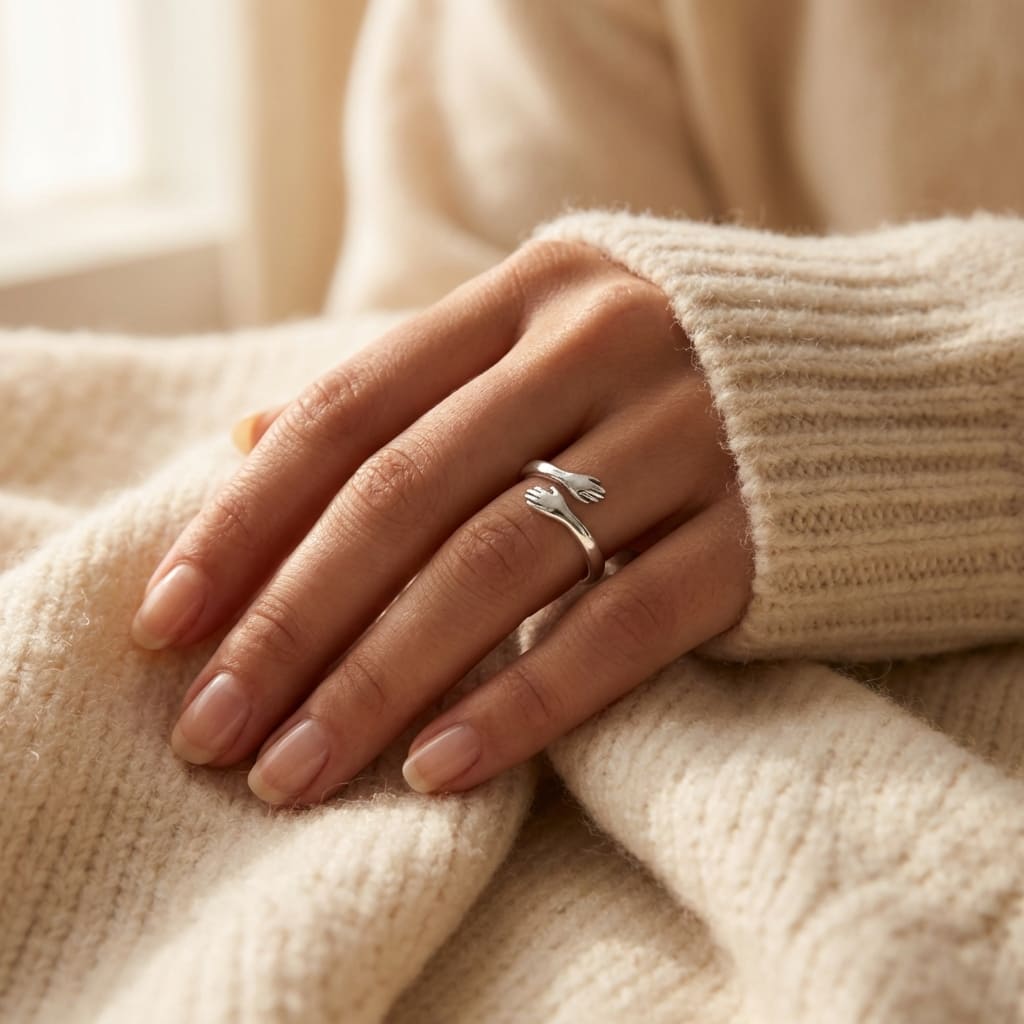 Hanna | Hug Hands Minimalist Ring