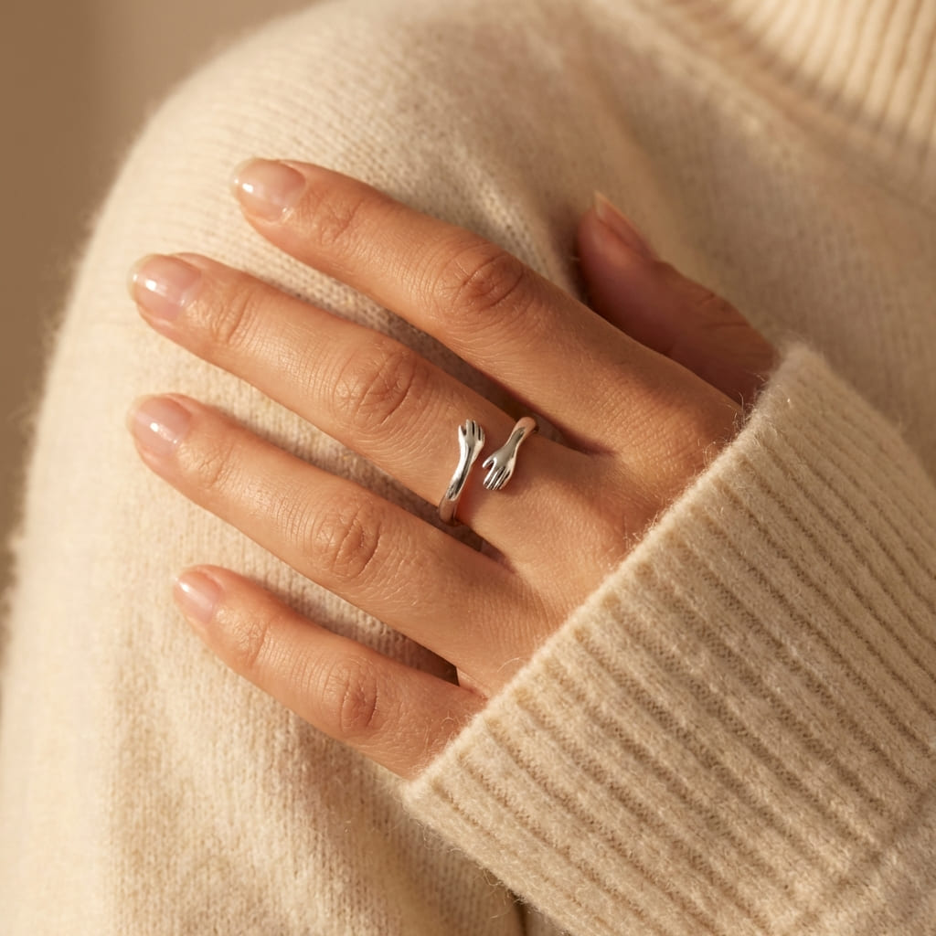 Hanna | Hug Hands Minimalist Ring