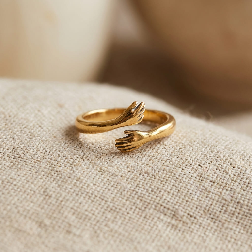 Hanna | Hug Hands Minimalist Ring