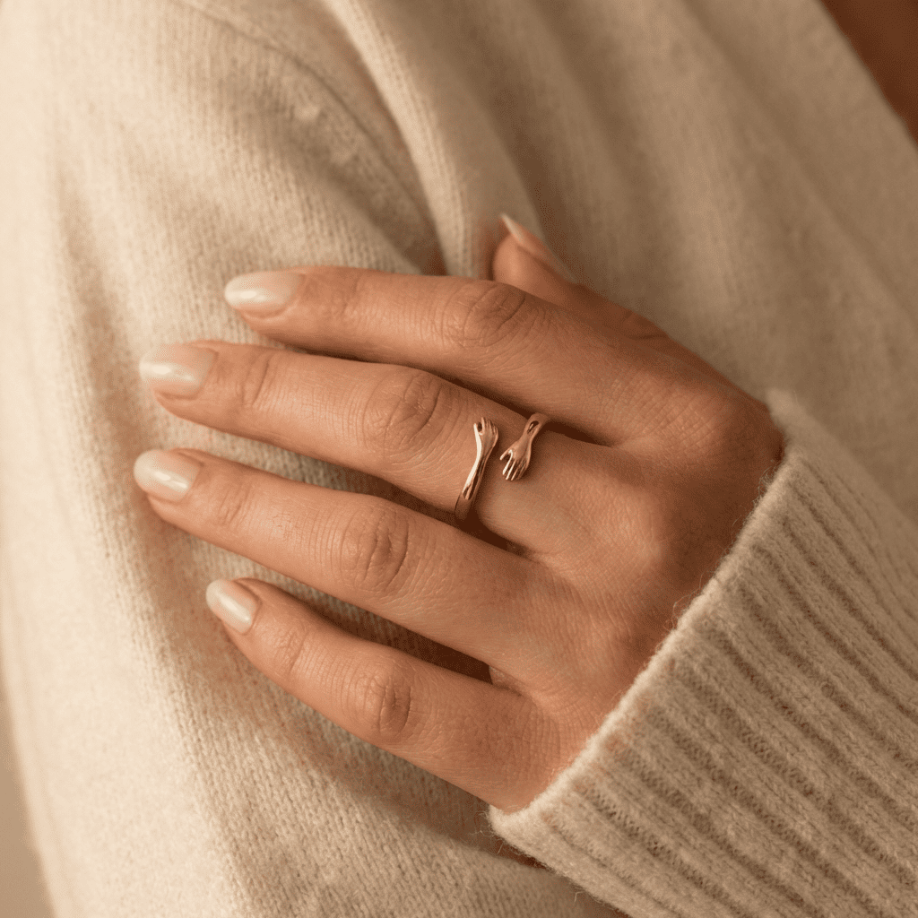 Hanna | Hug Hands Minimalist Ring