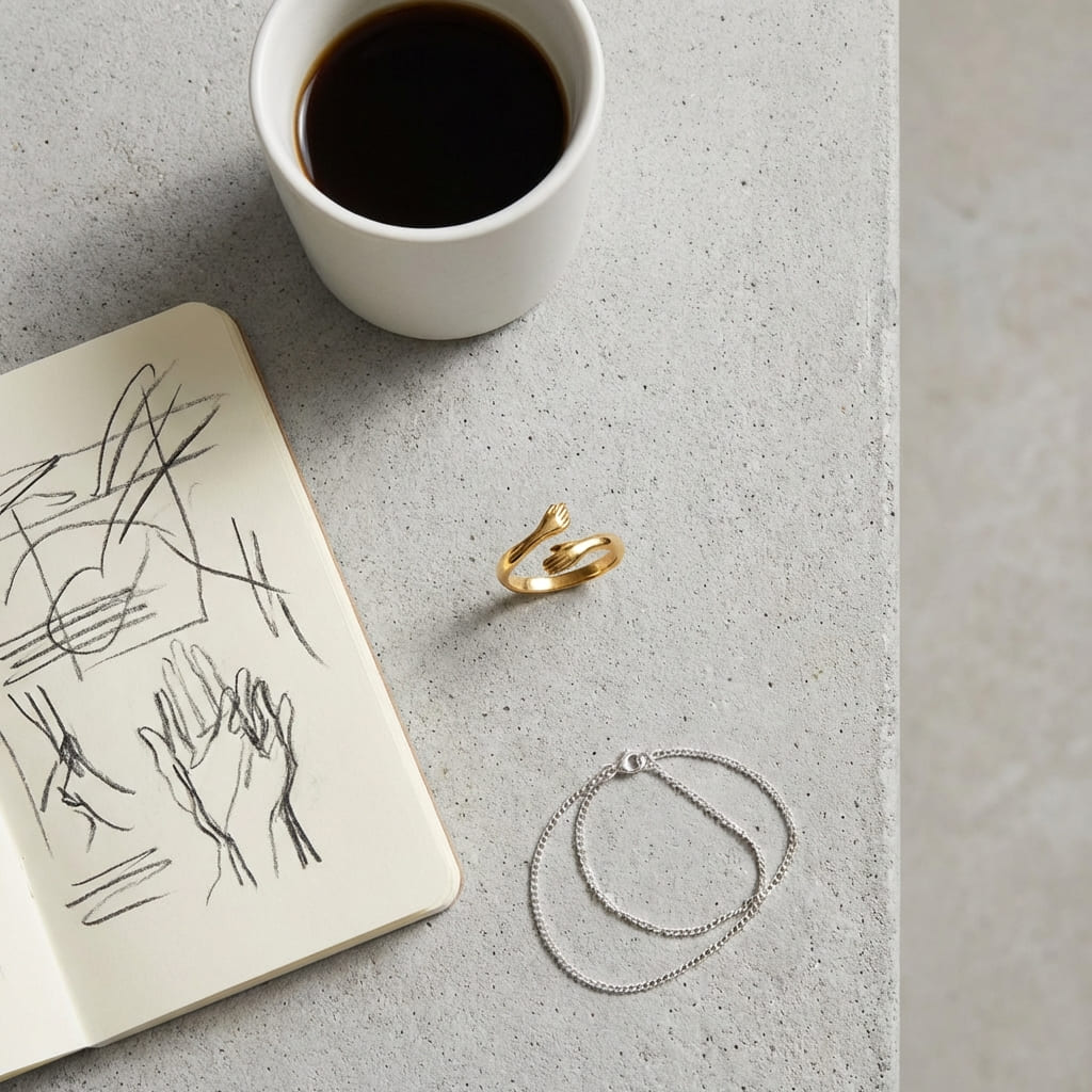 Hanna | Hug Hands Minimalist Ring