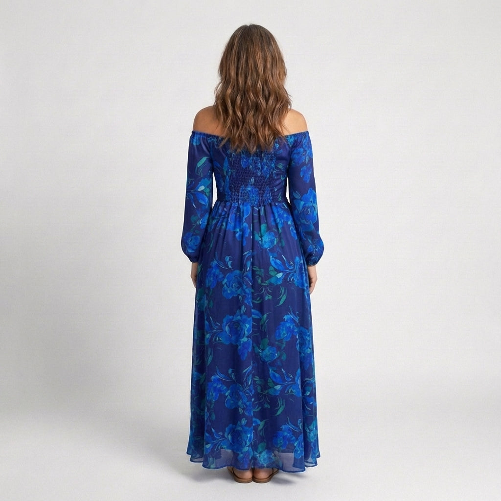 Willa | Off Shoulder Floral Maxi Dress