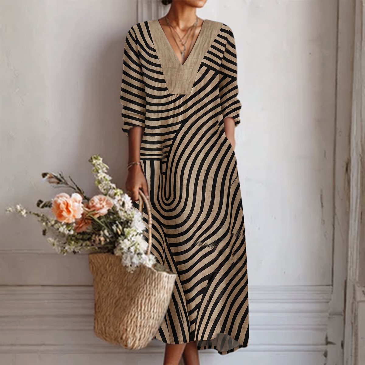 Freja | Chic Striped Dress
