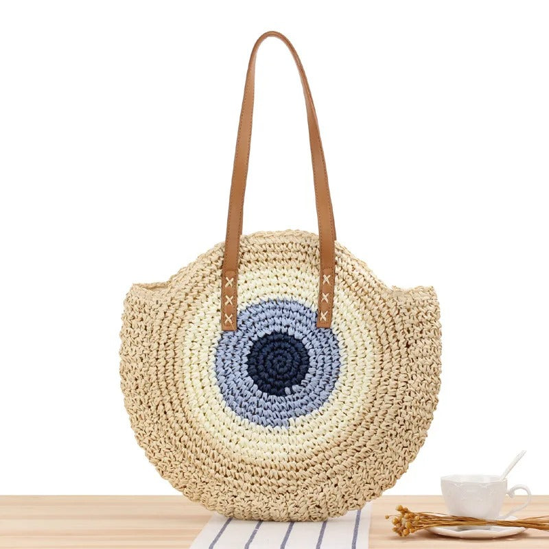 Adriana | Round Woven Raffia Bag