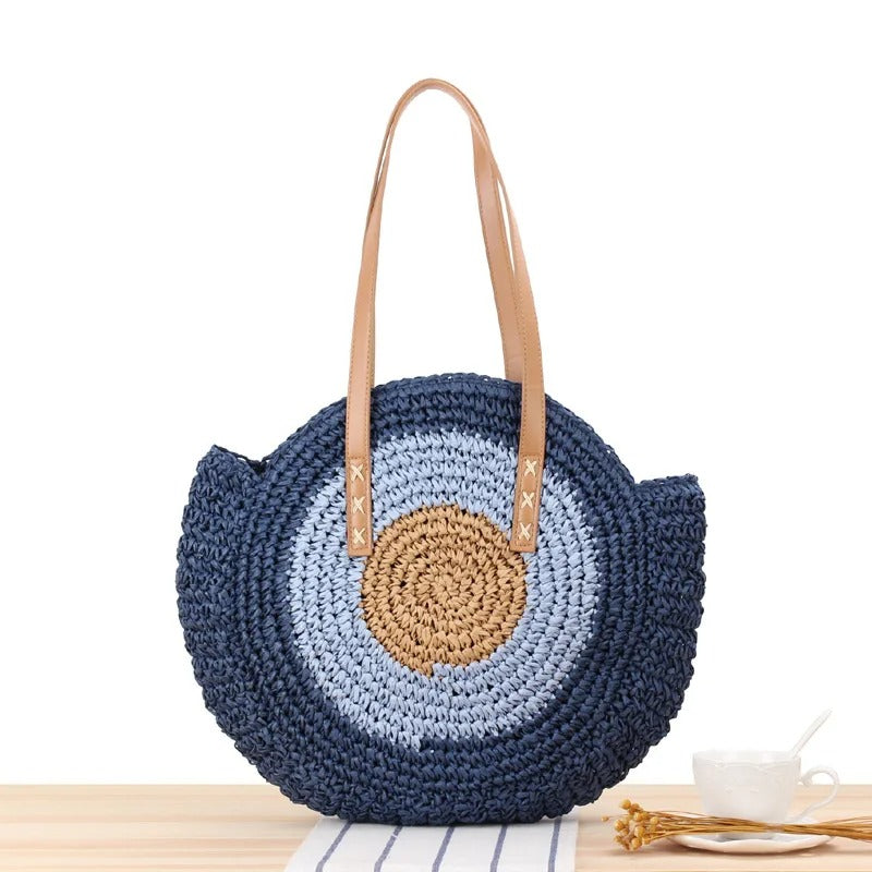 Adriana | Round Woven Raffia Bag