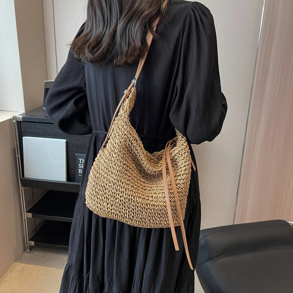 Marisol | Woven Raffia Crossbody Bag