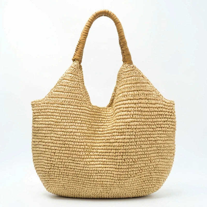 Soledad | Woven Raffia Shoulder Strap Bag