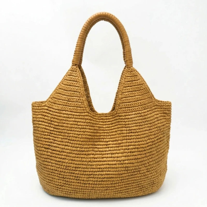 Soledad | Woven Raffia Shoulder Strap Bag