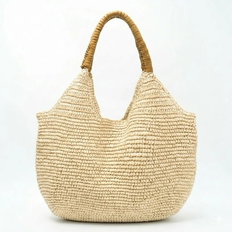 Soledad | Woven Raffia Shoulder Strap Bag