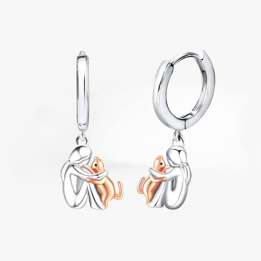 Linnea | Cat Icon Earrings with Round Closure
