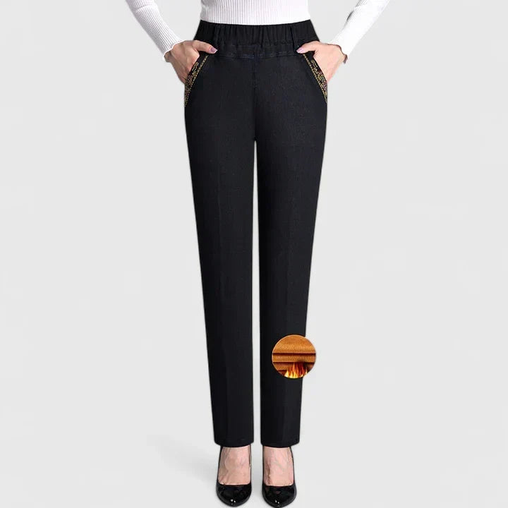 Caryzelle | Plush Lined Straight Leg Pants